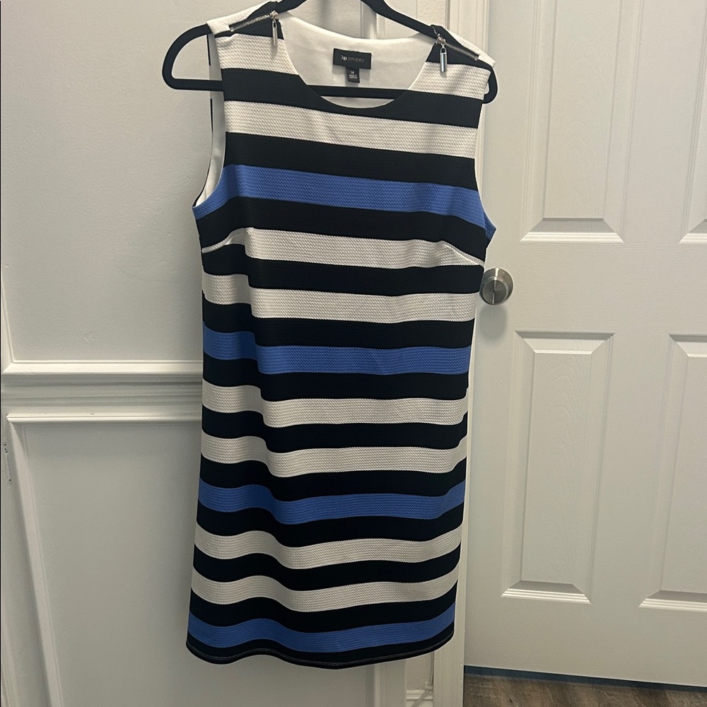 AB Studio Striped Sleeveless Dress